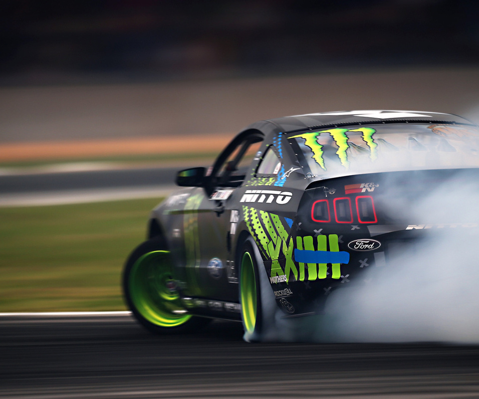 smoke, formula drift, mustang, rtr, Ford, team, monster energy, motion, vaughn gittin jr