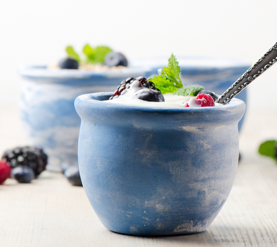 yogurt, Cream, dessert, milk, , fruits, raspberries, blackberries, cups, blueberries