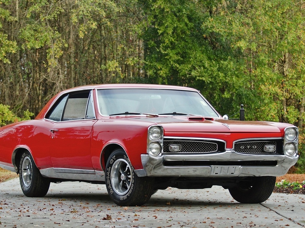 classic, 1967, hardtop, coupe, red, muscle car, retro, Pontiac, , , gto