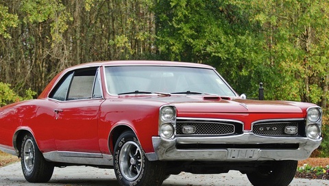 classic, 1967, hardtop, coupe, red, muscle car, retro, Pontiac, , , gto