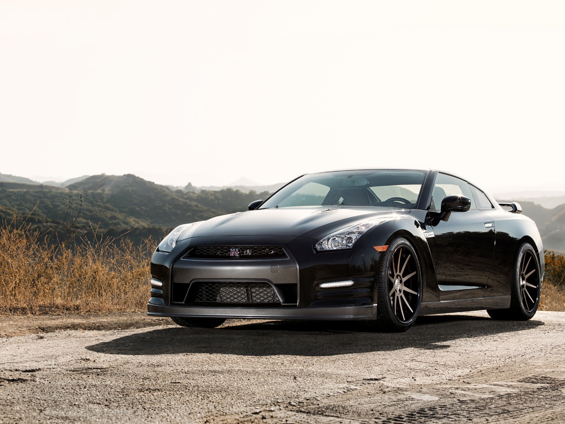 shadow, , mountains, r35, , , , Nissan, black, gtr, 