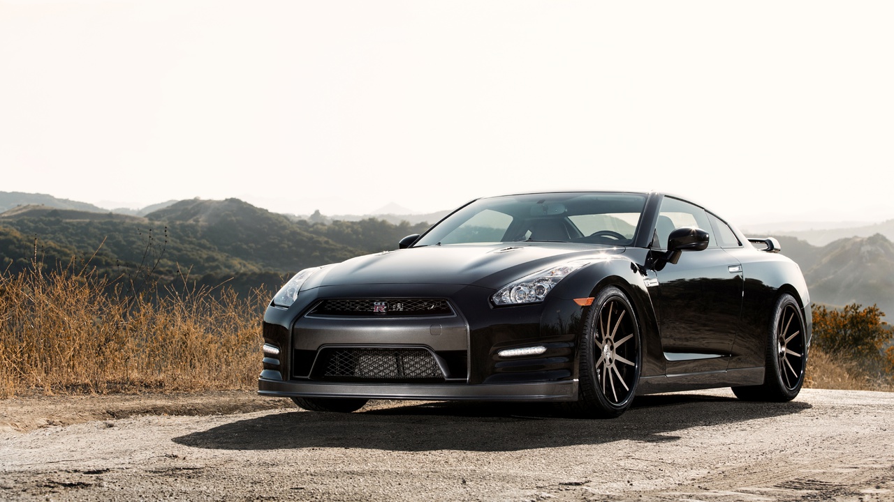 shadow, , mountains, r35, , , , Nissan, black, gtr, 