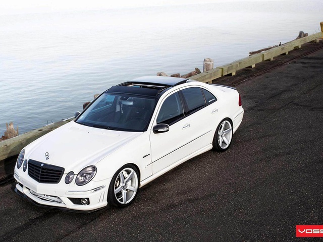 tuning, mercedes, , Car, e class, white, wallpapers, beautiful, benz, vossen