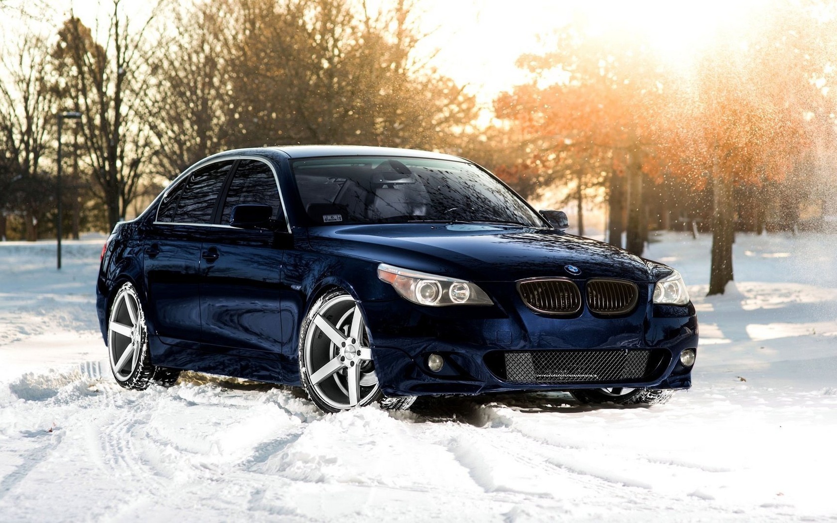 winter, Bmw, 5, , , snow, vossen, , , m5, sun, tuning