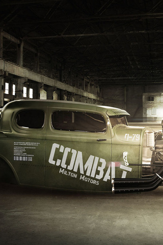 hot rod, , green, Combat, 