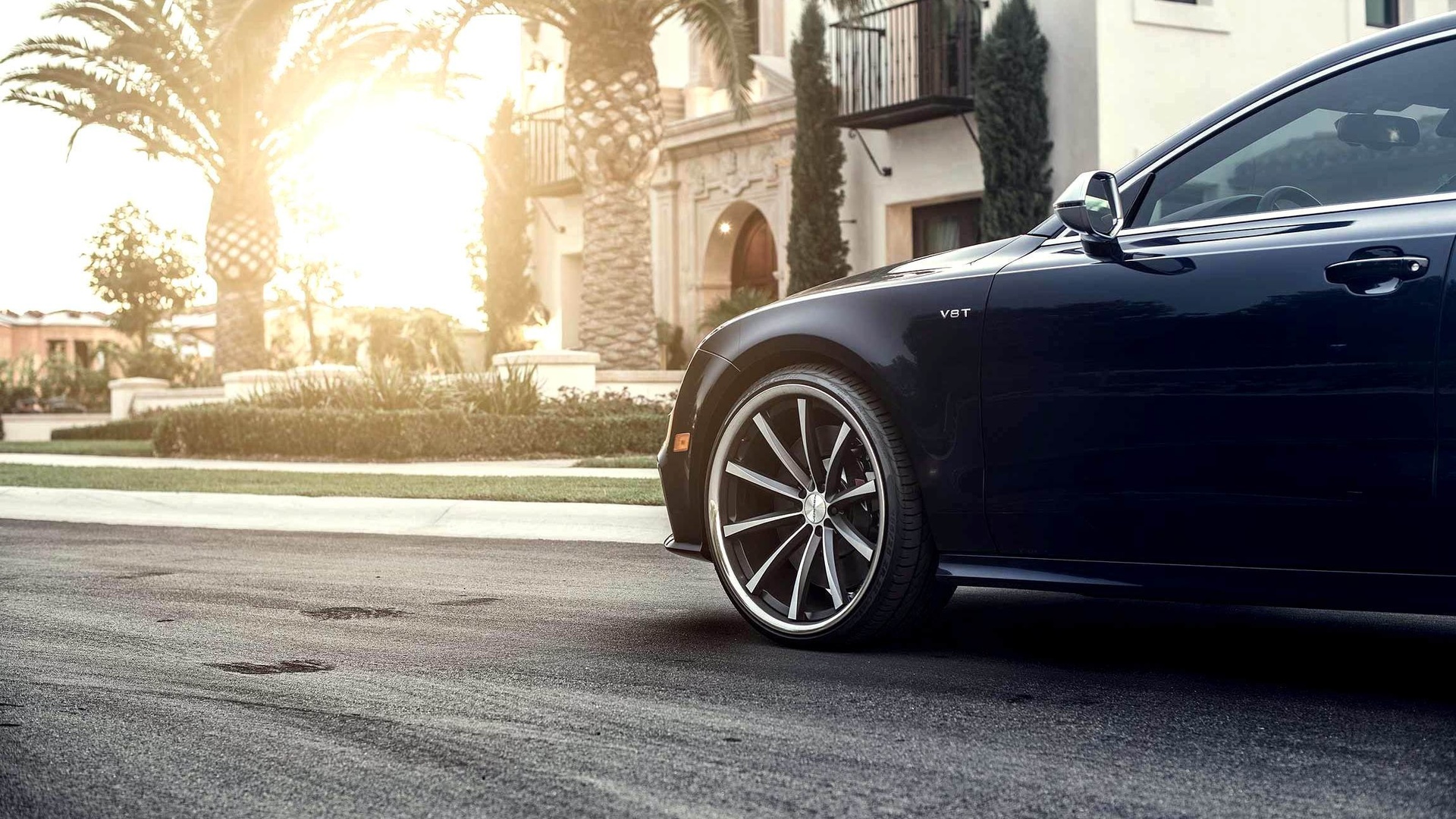 Car, wallpapers, beautiful, a7, tuning, , , sun, audi, wheels, vossen