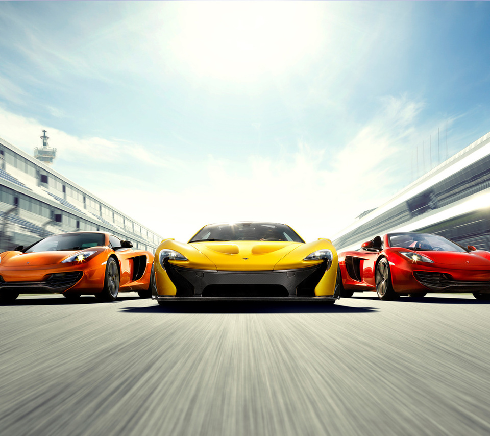 supercars, mclaren mp4-12c spyder, Mclaren p1, three, mclaren mp4-12c, mixed